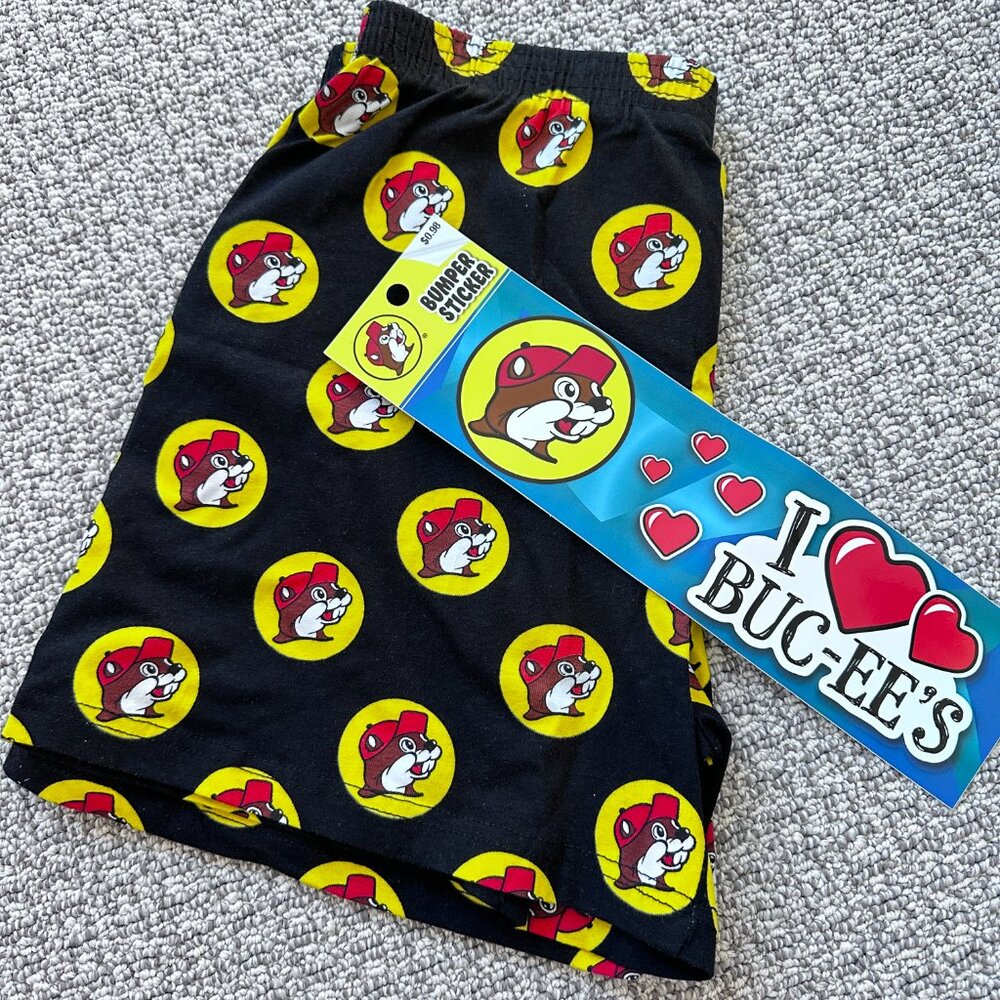 Buc-ee's Boxer PJ Shorts + Bumper Sticker